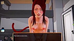 Redhead rides big cock in cowgirl at new family home