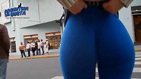 huge cameltoes and tits tease in tight leggings and thongs