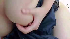 asian japanese woman enjoys solo masturbation at home