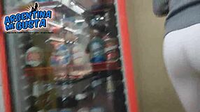 huge cameltoes and tits tease in tight leggings and thongs