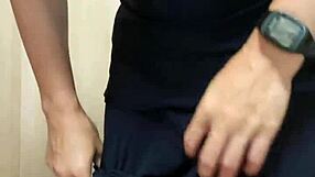 asian girl in shorts and ponytail develops anal with embarrassing underwear