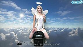 Heavenly body ava sinclaire rides the sybian in roleplay.