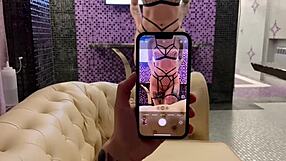 My hot cousin catches me jerking off to her photo and makes me fuck her