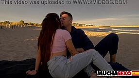 Spanish Chick Takes Big Cock on Public Beach. Couple Fucks in Outdoor Doggystyle