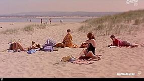 Clotilde courau and charlotte rampling share a kiss