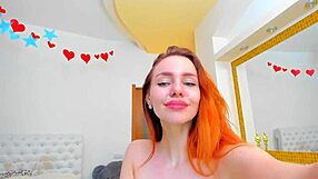 Gorgeous Redhead With Braces Shows Saggy Tits