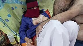 desi school girl watches her stepfather and shares a moment