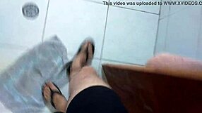 Pink brunette with cock