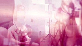 British blonde smokes while giving jerk off instructions