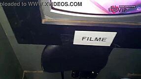 Feeling humiliated swallowing cum and kissing the cuckold at the gloryhole