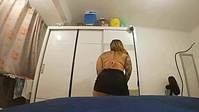 Flashing In Miniskirt On Street