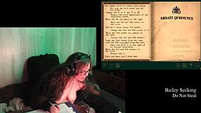 Big Tits Brunette BBW Explores Naked in Haunted Castle Malloy Game Part 5
