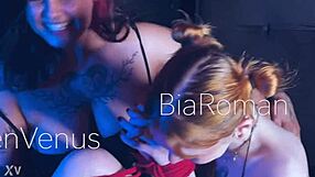 Rotten Venus playfully tickles the perfect feet of bound Bia in a casual session