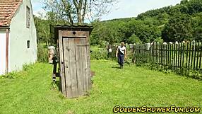 Piss Redhead Cum Sprayed