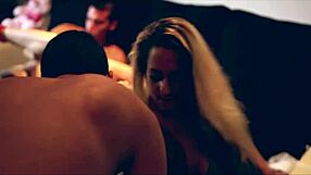 Quartet Watching Horror Movie Turns into Orgy Fuck