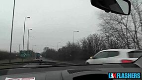 Bree Branning flashes pussy and pisses outdoors for UK flashers