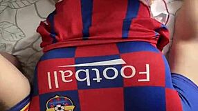 Hot Cheerleader With Big Ass Fucks Two Cocks