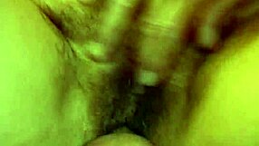 Hairy pussy blonde mature fumbled by two cocks