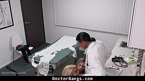 the doctor has his own medical procedures with shy patient