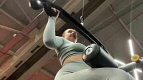 crazy bbw fucks hard in the gym