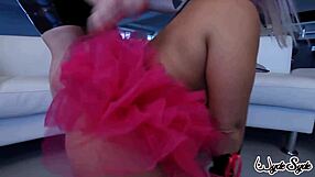 Seasoned Lesbian Sara Jay Buzzes Big Pussy Lips and Clit