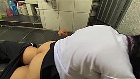 My stepdaughter's ass in school uniform