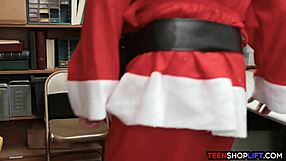 skinny teen shoplifter gets fucked by security