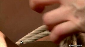 Bound And Anal Hooked Ebony Is Spanked While Tied Up In Fetish BDSM Scene With Slave Deepthroat And Hogtied Lezdom