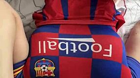 Hot Cheerleader With Big Ass Fucks Two Cocks