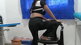 Cholita Shows Her Shaved Pussy In Panties