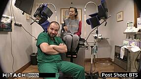 Doctor in Tampa gives freshman mandatory Hitachi orgasm