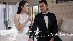 Best man ass fucks bride Valentina Nappi in her bridal veil on wedding day