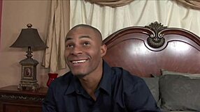 morgan ray relaxes at bed with muscle boy