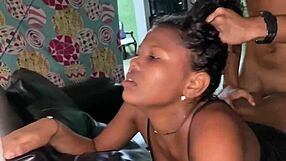 Fucking my stepsister on all fours, cumming inside