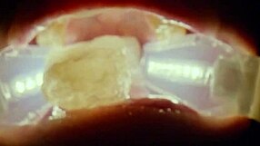 Deranged filth loving girl rebel rhyder gets frozen cum bukkake - filmed with probe lens