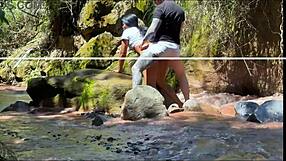 Amateur Couple Records Doggystyle Fuck with Stepmother in River