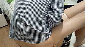 Amoul solo in rose satin panties gets fucked doggystyle POV with dirty French talk and asshole licking.