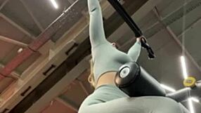 crazy bbw fucks hard in the gym