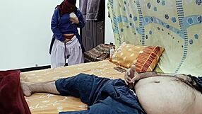 desi school girl watches her stepfather and shares a moment