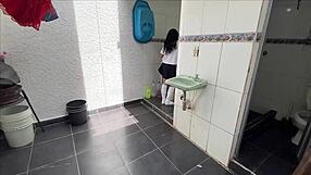 Stepfather Fucks Stepdaughter! Bent Over Action.