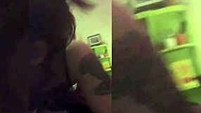 tatted emo beauty takes backshots and submits