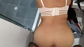 Brunette Latina bends over for doggystyle fucking on Kama-Sutra chair in Trivoli motel room