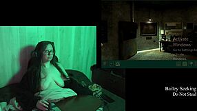 Big Tits Brunette BBW Explores Naked in Haunted Castle Malloy Game Part 5