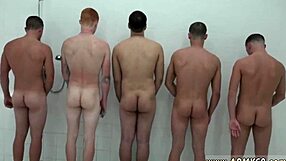 Army Boy Naked In Gay Hazing, Showering, And Fucking