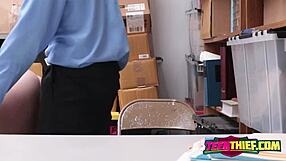 monster cock stretches shaved pussy in missionary with brunette and big tits