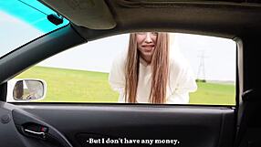 Boyfriend misses meeting so young 18+ girl pays for trip with rough sex outdoors