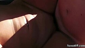 mother and stepdaughter get fucked in the park by two guys