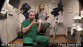 Doctor in Tampa gives freshman mandatory Hitachi orgasm