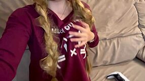 Beautiful Latina College Girl Gropes Her Ass Alone at Home