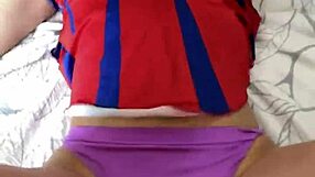 Hot Cheerleader With Big Ass Fucks Two Cocks